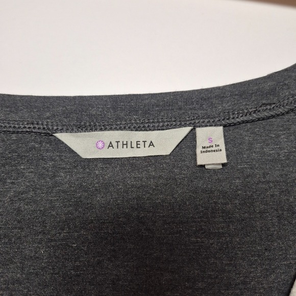Athleta Whereupon Athleisure Womens Size Small Dress Gray Black Zip Neck - Picture 7 of 11